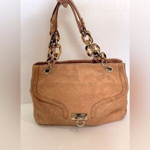 Elaine Turner Purse light distressed leather tan